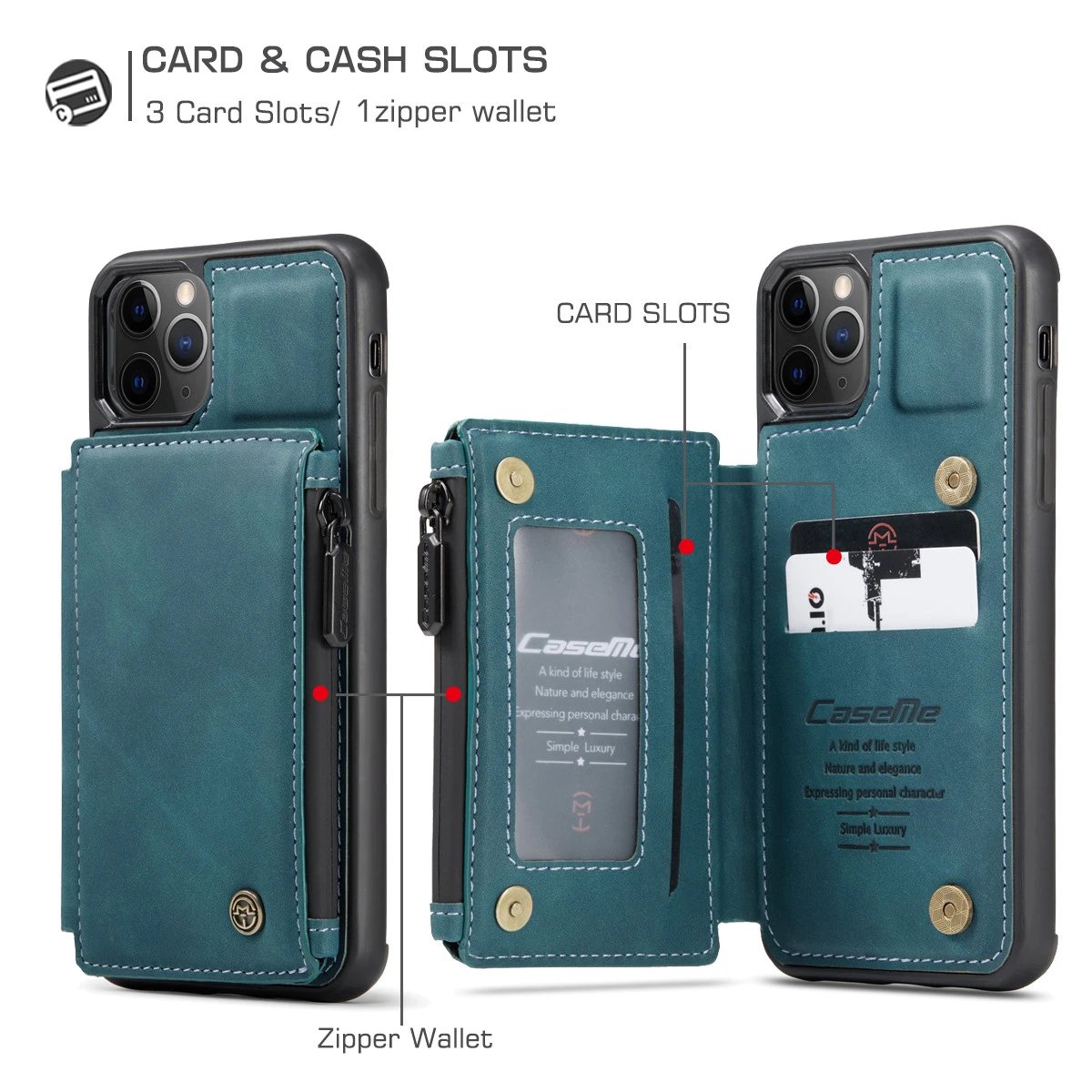 CaseMe Shockproof IPhone 11 Pro Max PU Leather Case Cover Wallet Apple 9 CaseMe Shockproof IPhone 11 Pro Max PU Leather Case Cover Wallet Apple - Image 9