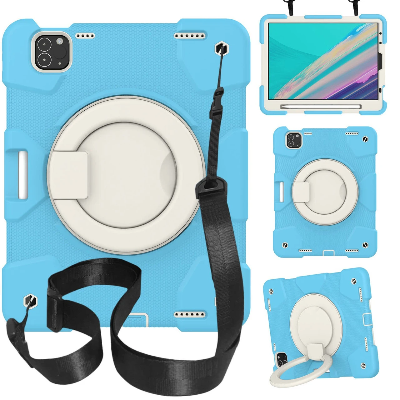 Kids Shockproof Strap IPad Air 4 10.9" 4th Gen Apple Case Cover Ring 4 Kids Shockproof Strap IPad Air 4 10.9" 4th Gen Apple Case Cover Ring - Image 4