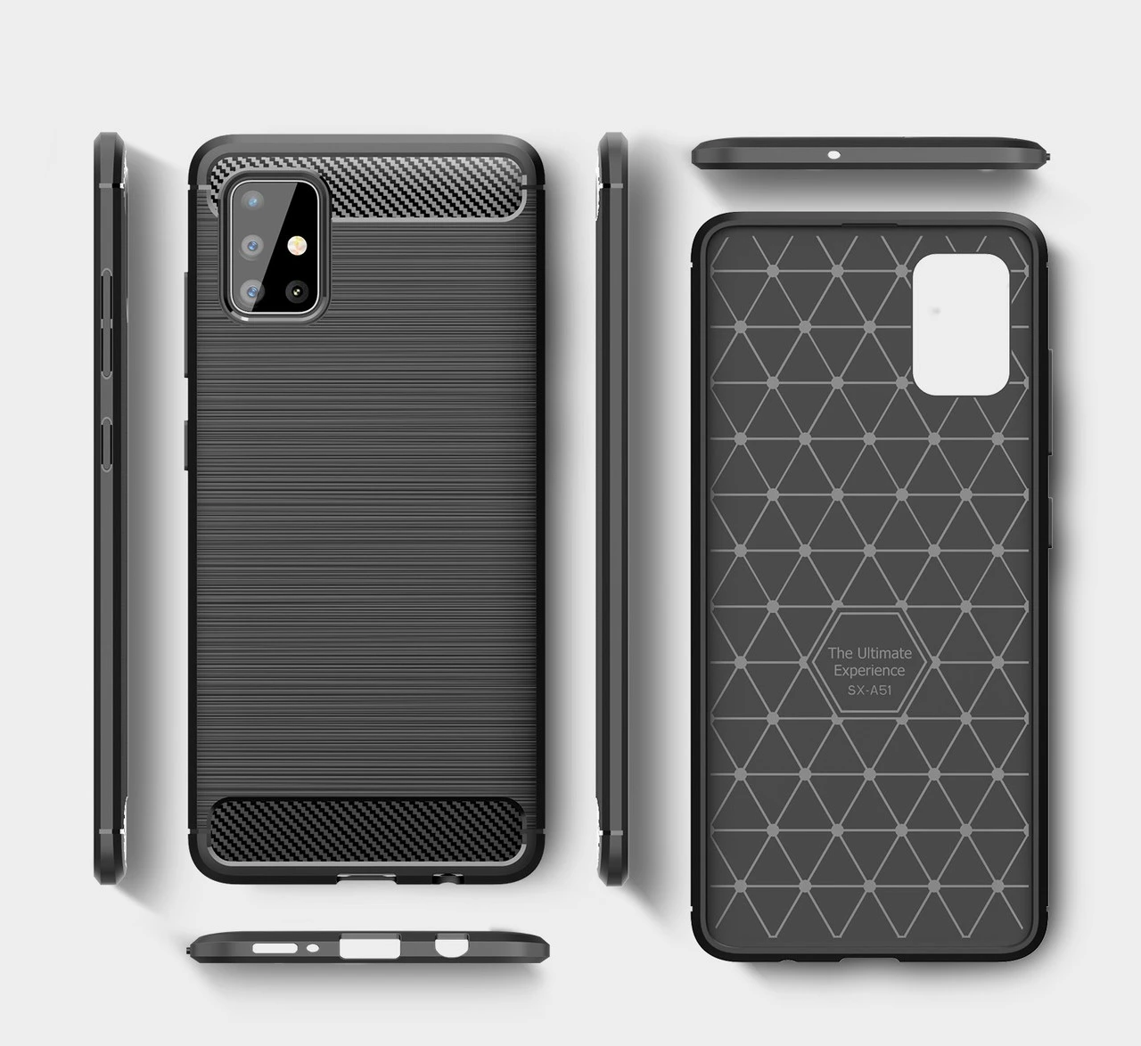 Slim Samsung Galaxy A51 Carbon Fibre Soft Carbon Case Cover A515 4 Slim Samsung Galaxy A51 Carbon Fibre Soft Carbon Case Cover A515 - Image 4
