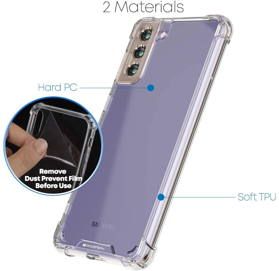 Goospery Samsung Galaxy S21+ Plus 5G Clear Phone Case Shockproof Cover 4 Goospery Samsung Galaxy S21+ Plus 5G Clear Phone Case Shockproof Cover - Image 4