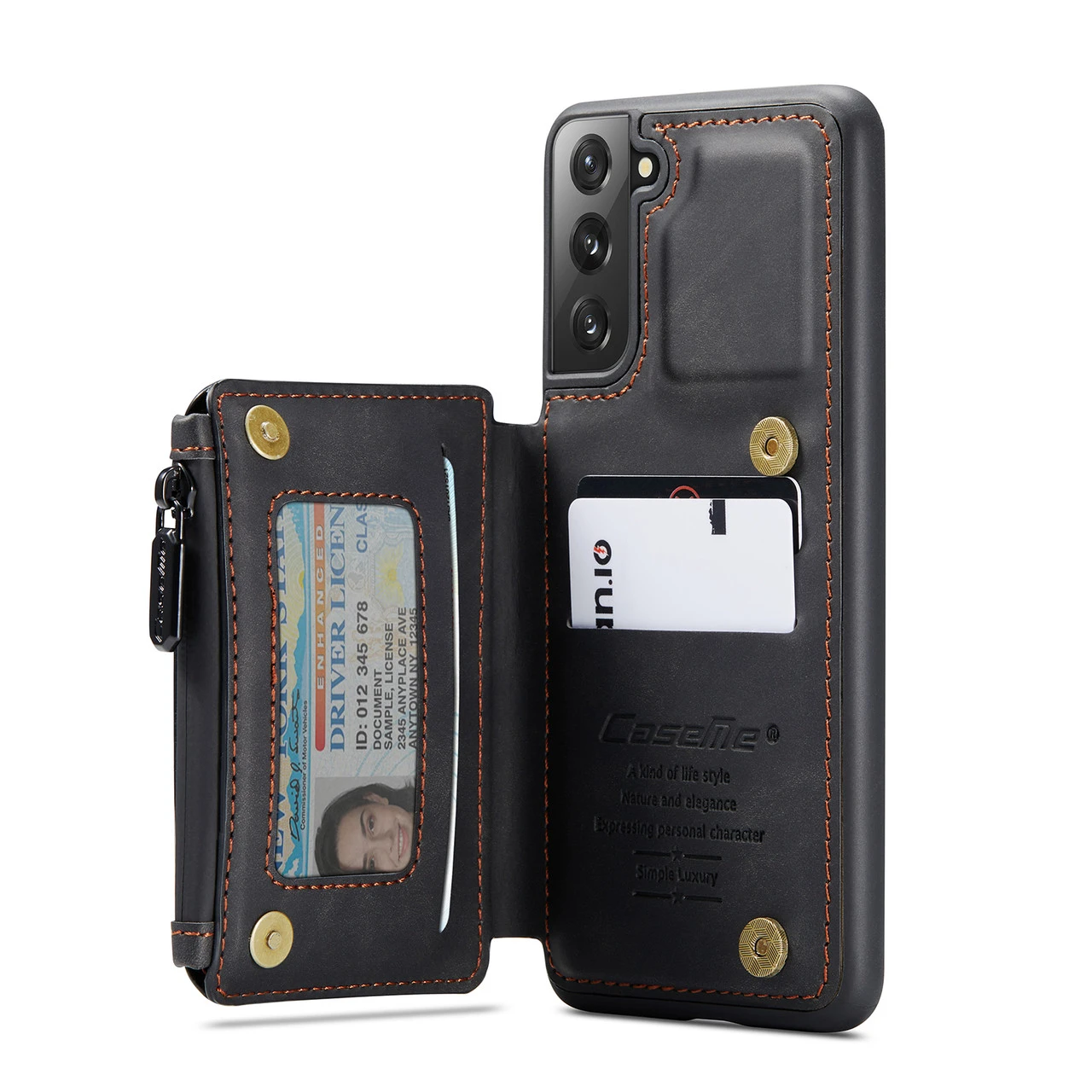CaseMe Shockproof Samsung Galaxy S21 5G 4G Case Cover Zipper Wallet 15 CaseMe Shockproof Samsung Galaxy S21 5G 4G Case Cover Zipper Wallet - Image 15
