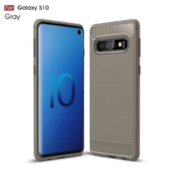 Slim Samsung Galaxy S10 Carbon Fibre Soft Carbon Case Cover S 10 G973 -Deals MyCaseCovers Store gray 18740.1552475110.1280.1280