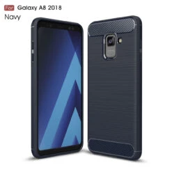 Slim Samsung Galaxy A8 2018 Carbon Fibre Soft Carbon Case Cover A530 -Deals MyCaseCovers Store navy 76631.1529065845.1280.1280