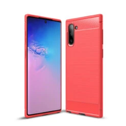 Slim Samsung Galaxy Note10 Carbon Fibre Soft Case Cover Note 10 -Deals MyCaseCovers Store red 86182.1566878382.1280.1280