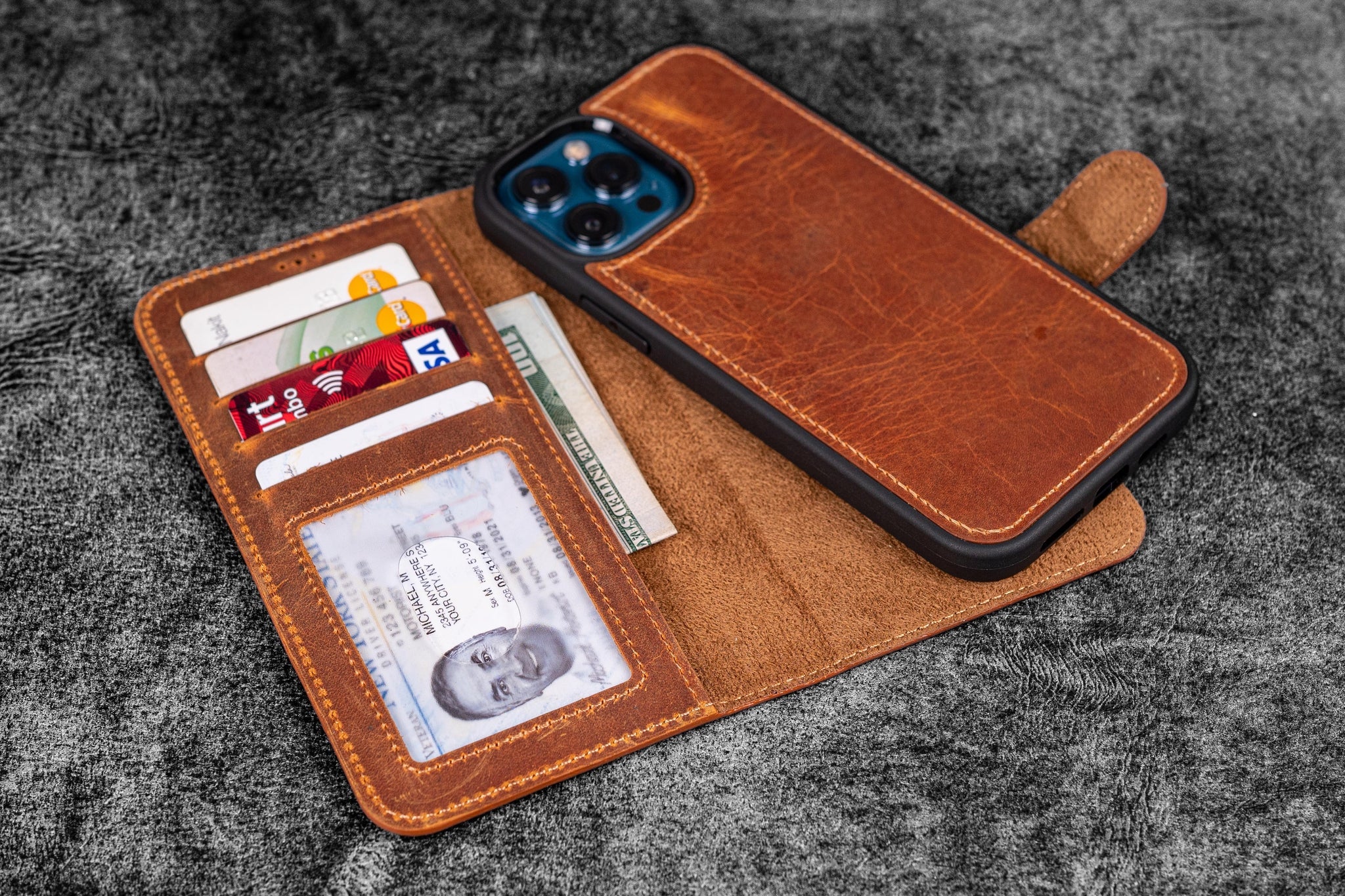 Deals MyCaseCovers Store -Deals MyCaseCovers Store Detachable iPhone 12 12 Pro Leather Wallet